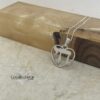 Chai Heart Necklace Sterling Silver, Cutout Hebrew Life Symbol, 21mm Judaica Pendant - handmade in Israel