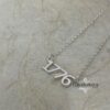 Lucky Number Necklace, 925 Sterling Silver, Single Digit Pendant, Rose or Yellow Gold Plated - handmade in Israel
