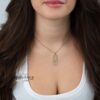 Custom vertical Hebrew name pendant, handmade in Israel