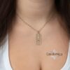 Custom vertical Hebrew name pendant, handmade in Israel
