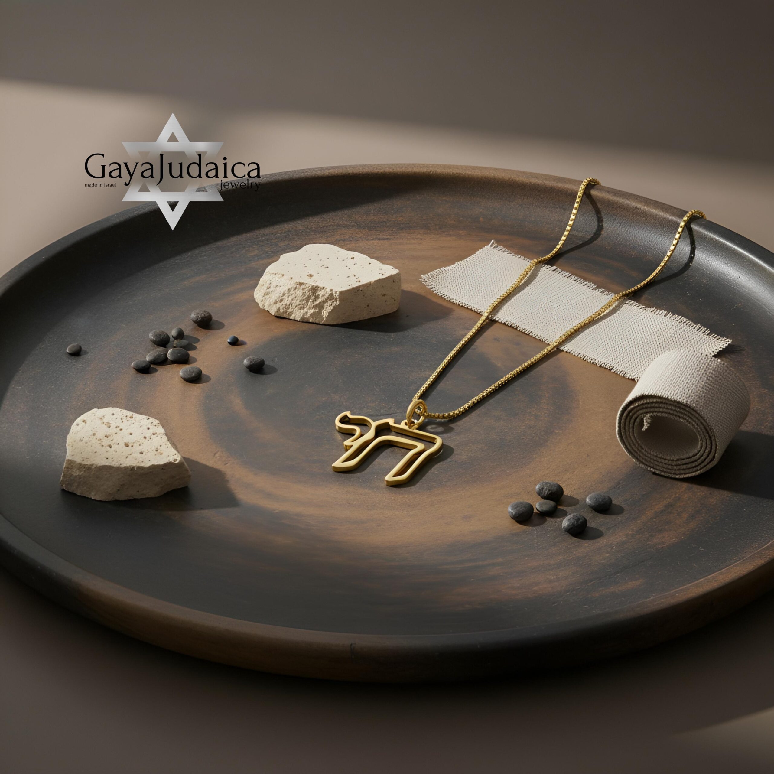 Chai Necklace 14K Solid Gold, Open Outline Hebrew Pendant 20mm, Yellow or White Chai Necklace 14K Solid Gold, Open Outline Hebrew Pendant 20mm, Yellow or White