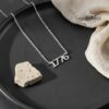 Lucky Number Necklace, 925 Sterling Silver, Single Digit Pendant, Rose or Yellow Gold Plated - handmade in Israel