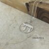 Sterling Silver Chai Necklace, Round Hebrew Life Pendant - handmade in Israel