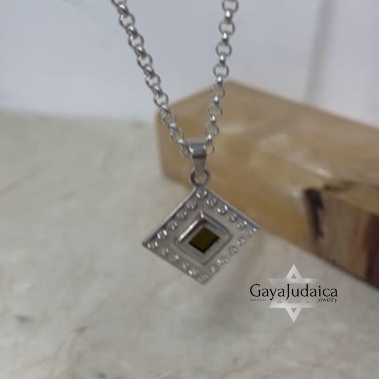 Nano Tanakh Bible Necklace with Zircons | Handmade Jewish Jewelry | Israel Gift - handmade in Israel