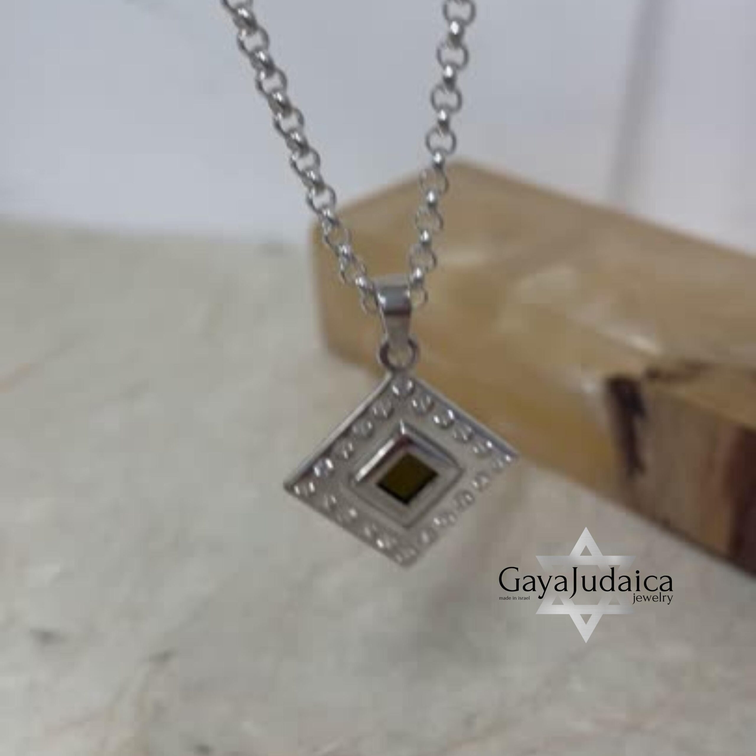 Nano Tanakh Bible Necklace with Zircons, Handmade Jewish Jewelry, Israel Gift Nano Tanakh Bible Necklace with Zircons, Handmade Jewish Jewelry, Israel Gift