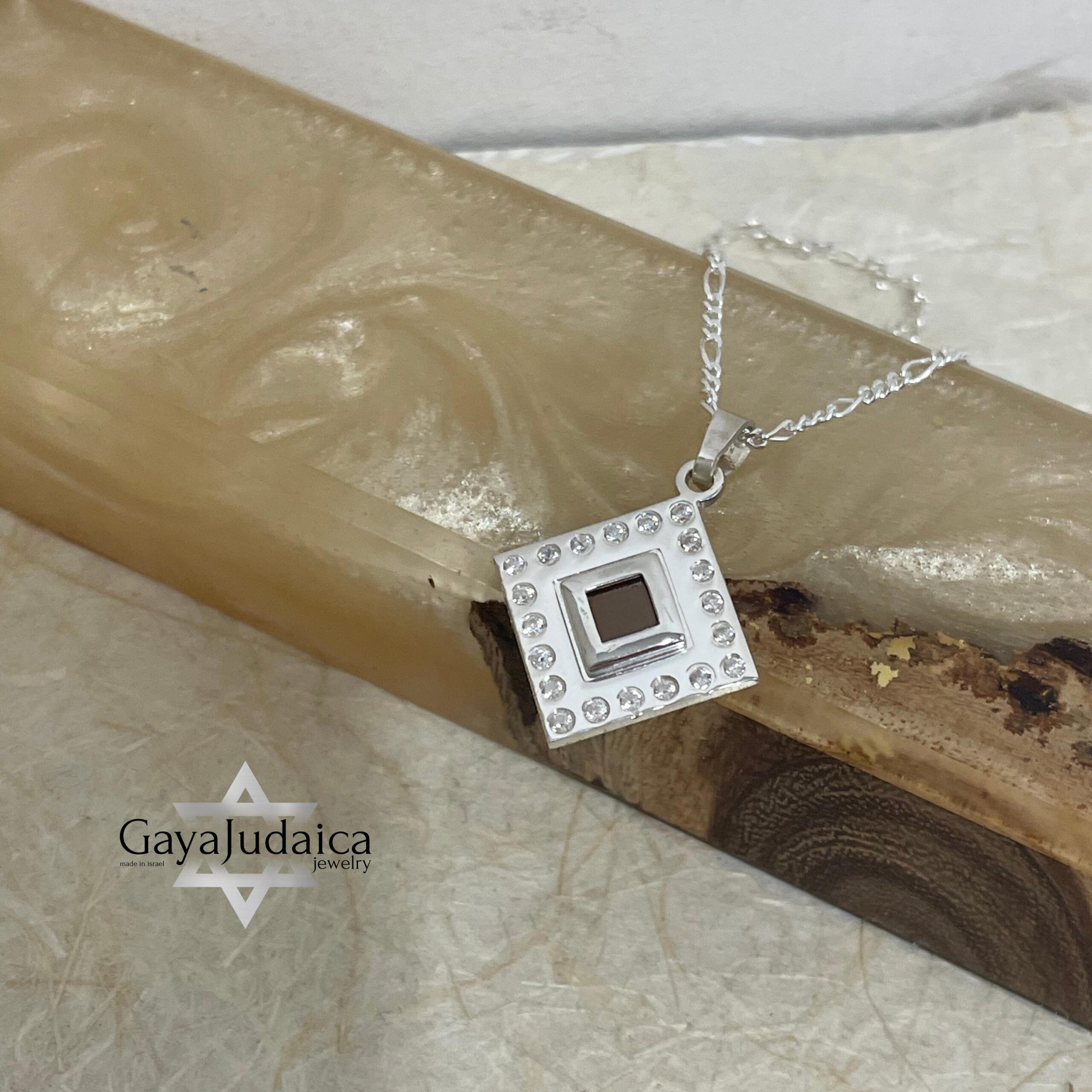 Nano Tanakh Bible Necklace with Zircons, Handmade Jewish Jewelry, Israel Gift Nano Tanakh Bible Necklace with Zircons, Handmade Jewish Jewelry, Israel Gift