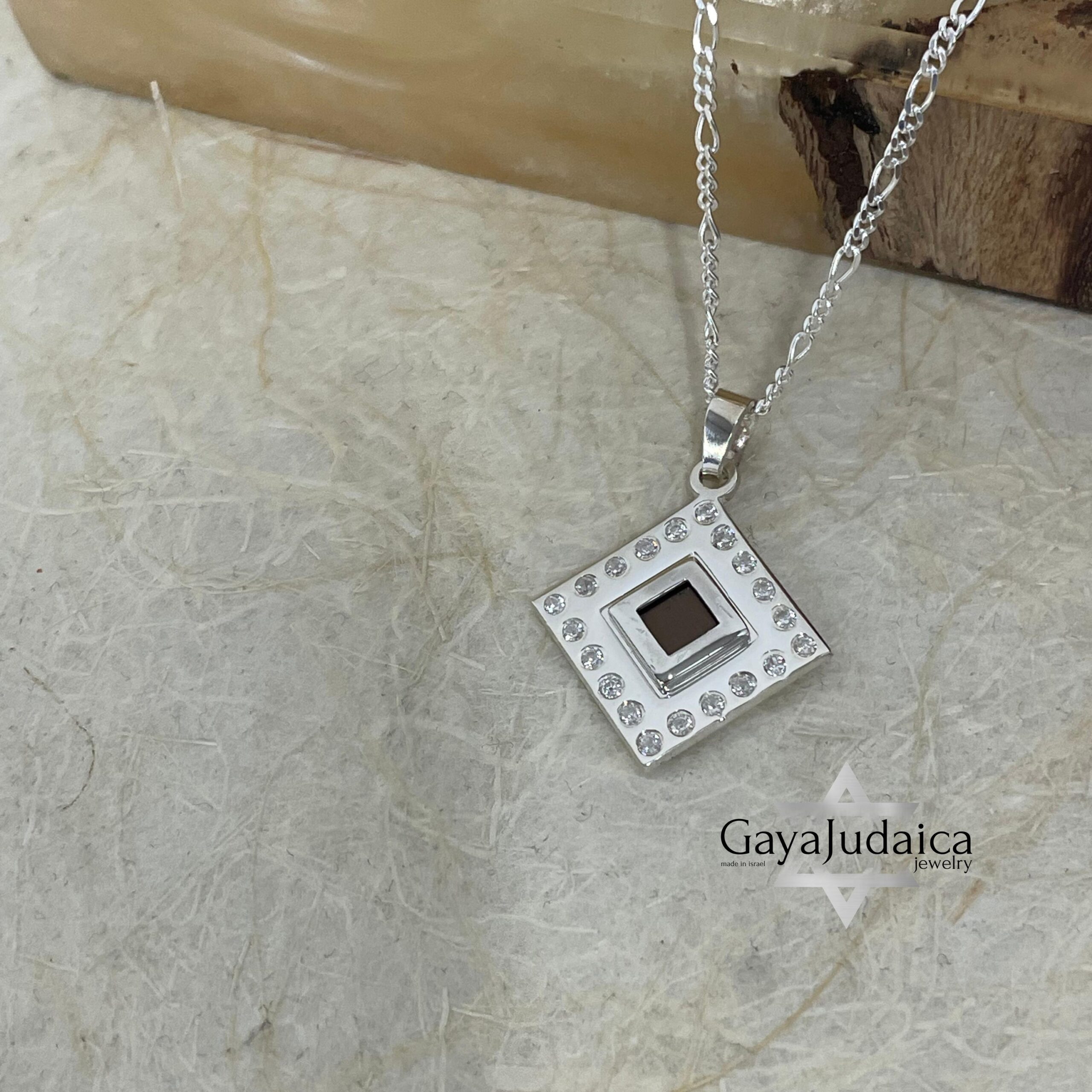 Nano Tanakh Bible Necklace with Zircons, Handmade Jewish Jewelry, Israel Gift Nano Tanakh Bible Necklace with Zircons, Handmade Jewish Jewelry, Israel Gift