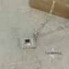 Nano Bible Sterling Silver Necklace - Zircon Paperclip Chain, Israeli Gift - handmade in Israel