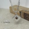 Nano Bible Sterling Silver Necklace - Zircon Paperclip Chain, Israeli Gift - handmade in Israel