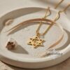 Chai Necklace Sterling Silver, Star of David Pendant 25mm, Gold or Rose Plated - handmade in Israel