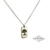 Dog Tag Necklace for Men, Engraved Stainless Steel Pendant, Curb Chain, Custom Text - handmade in Israel