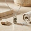 Dog Tag Necklace for Men, Engraved Stainless Steel Pendant, Curb Chain, Custom Text - handmade in Israel