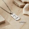 Dog Tag Necklace for Men, Engraved Stainless Steel Pendant, Curb Chain, Custom Text - handmade in Israel