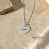 Personalized Heart Pendant: Sterling Silver Judaica Necklace, Gift from Israel- Mother's Day gifts - handmade in Israel