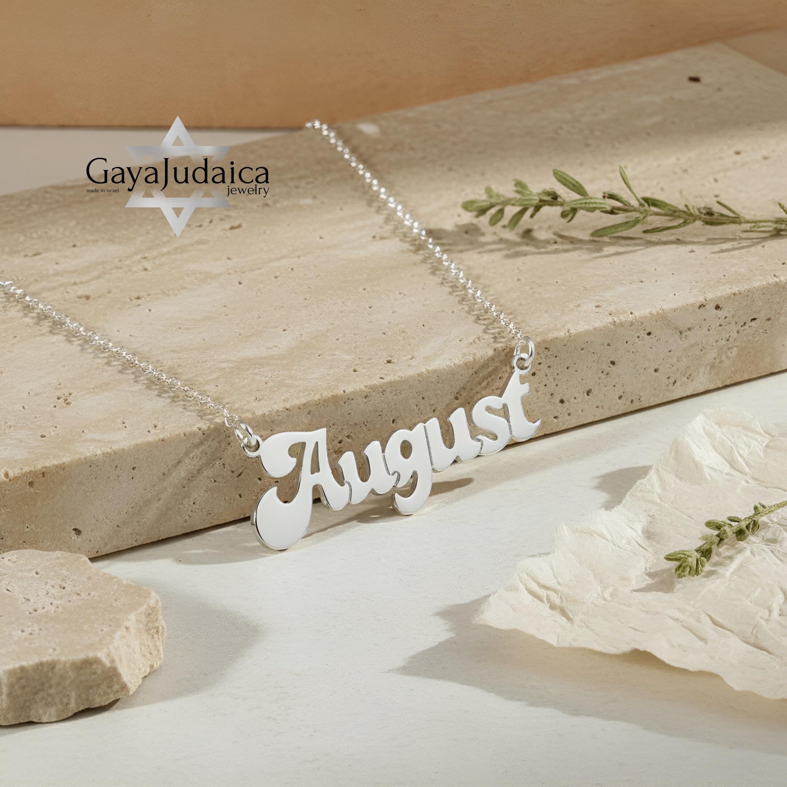 Sterling Silver Nameplate Necklace, Custom Script, Rose or Yellow Gold Plated Sterling Silver Nameplate Necklace, Custom Script, Rose or Yellow Gold Plated