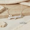 Sterling Silver Nameplate Necklace, Custom Script, Rose or Yellow Gold Plated, 27 mm - handmade in Israel