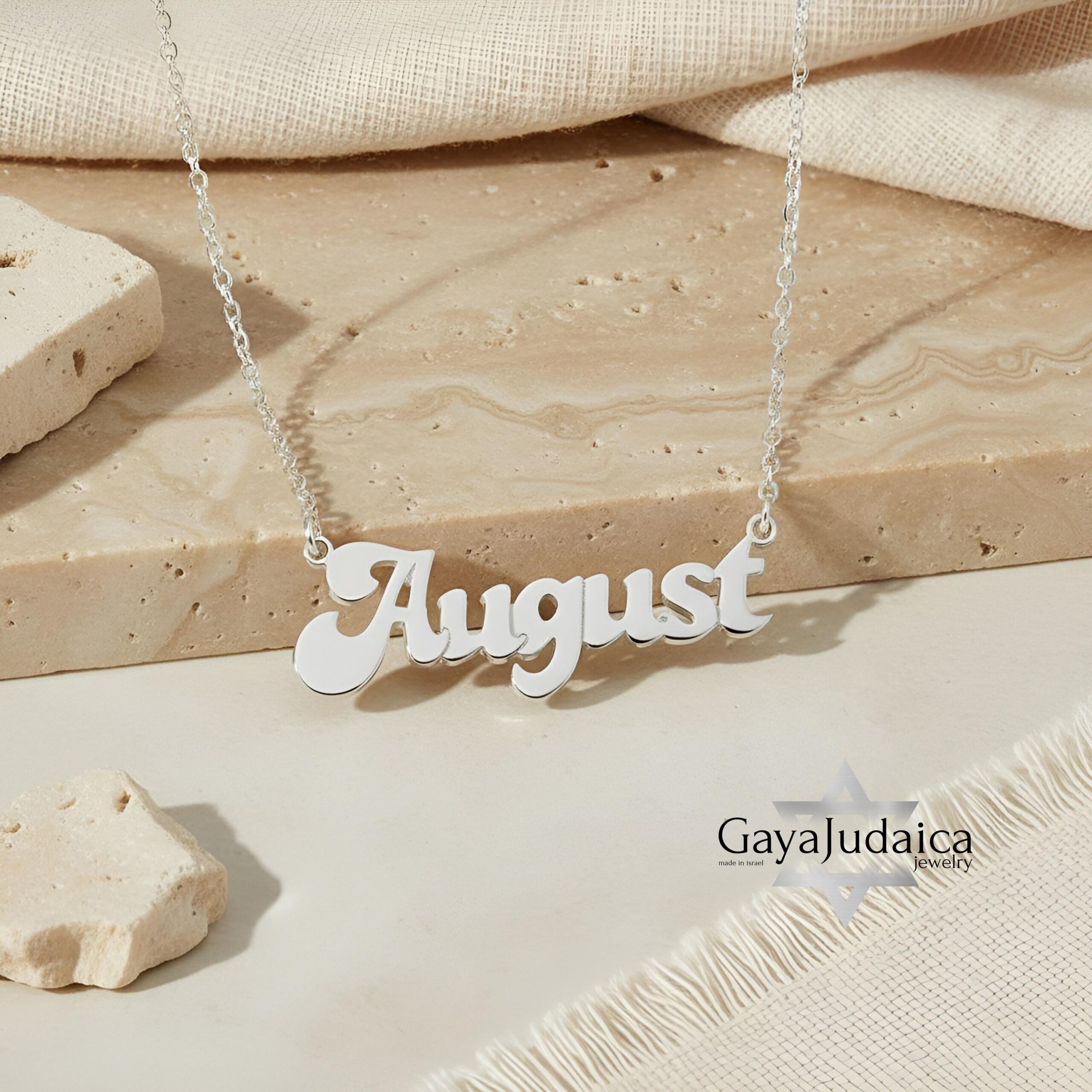 Sterling Silver Nameplate Necklace, Custom Script, Rose or Yellow Gold Plated Sterling Silver Nameplate Necklace, Custom Script, Rose or Yellow Gold Plated