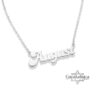 Sterling Silver Nameplate Necklace, Custom Script, Rose or Yellow Gold Plated, 27 mm - handmade in Israel