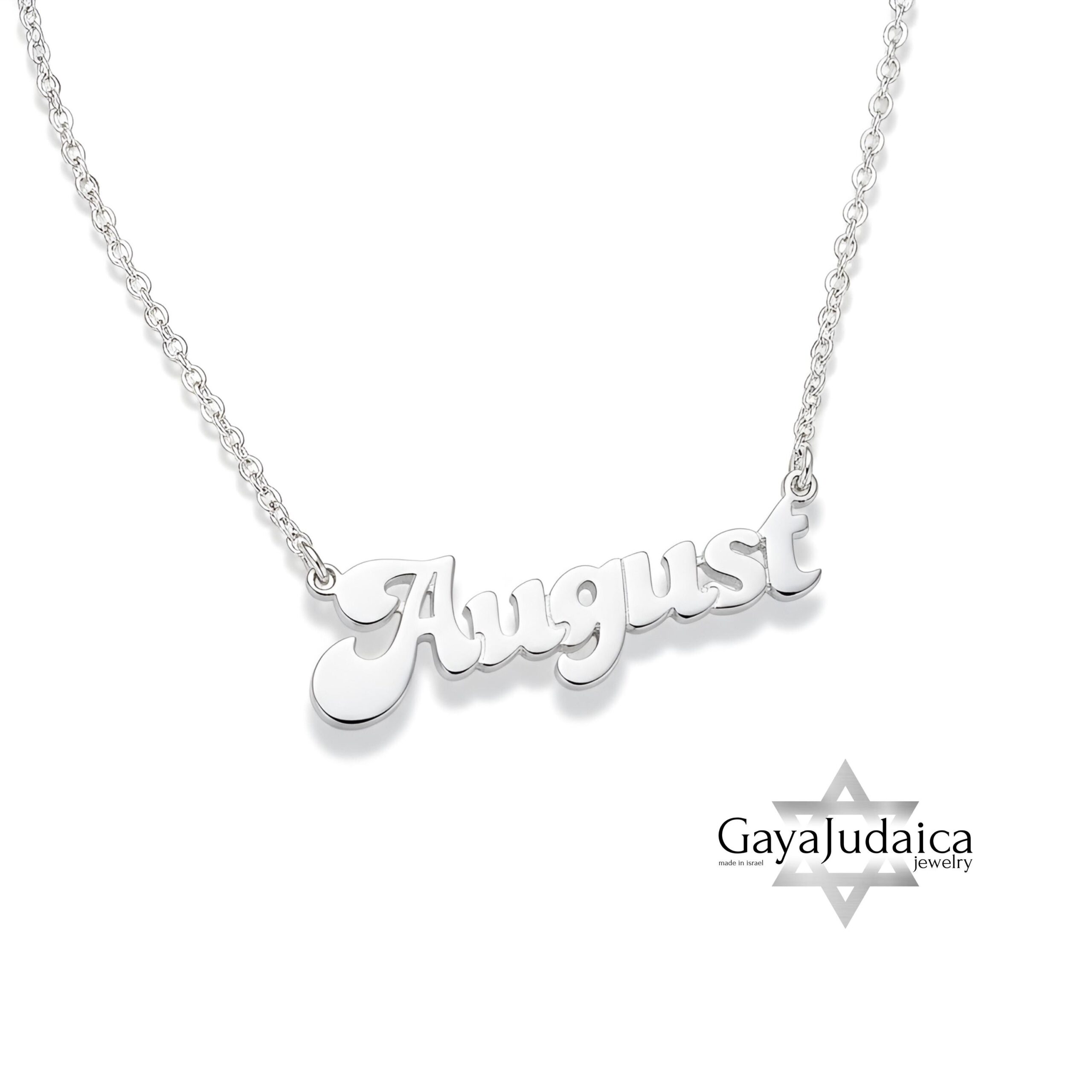 Sterling Silver Nameplate Necklace, Custom Script, Rose or Yellow Gold Plated Sterling Silver Nameplate Necklace, Custom Script, Rose or Yellow Gold Plated