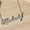 Personalized Name Necklace, 925 Sterling Silver, Two Thicknesses, Gold or Rose Plated - handmade in Israel