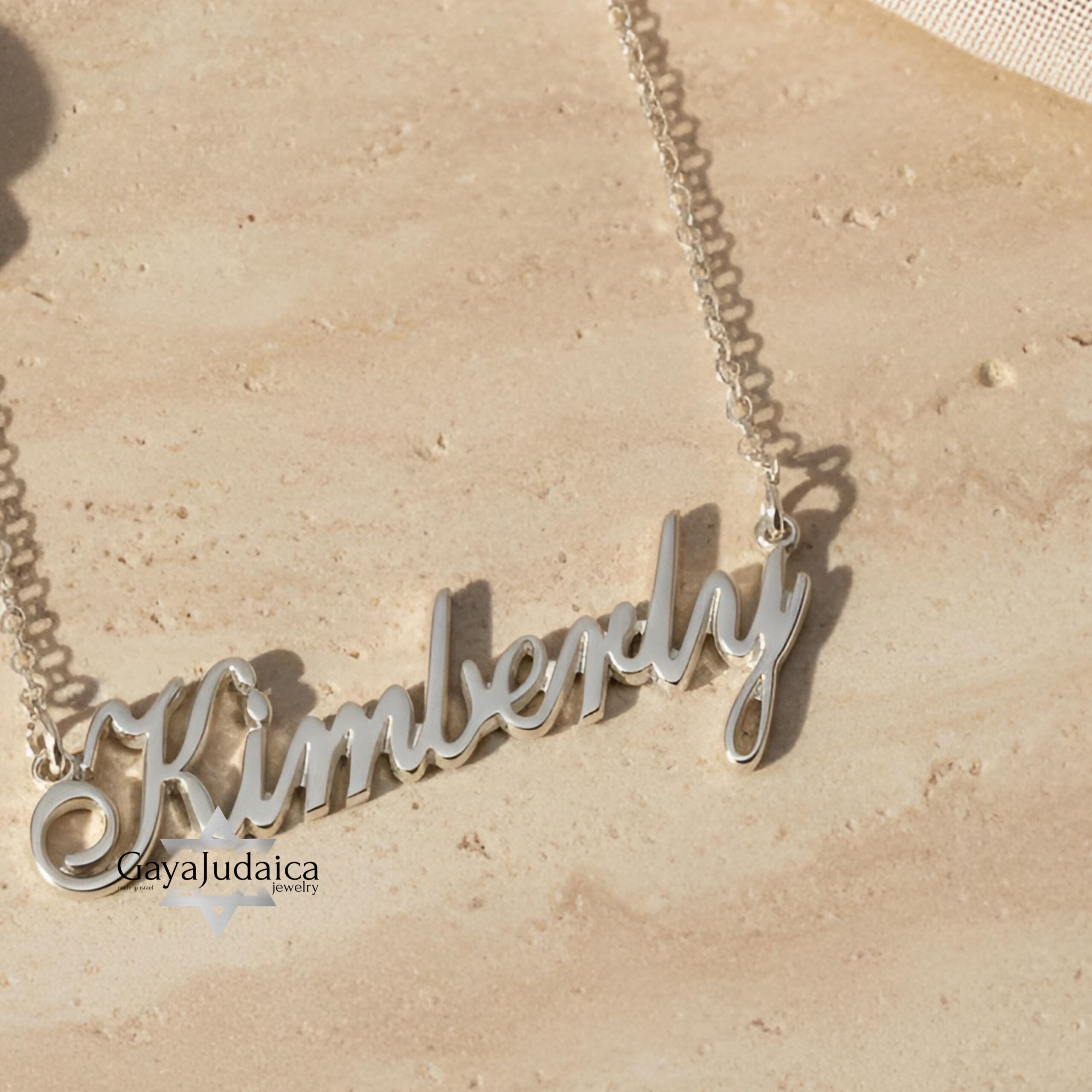 Personalized Name Necklace, 925 Sterling Silver, Two Thicknesses Personalized Name Necklace, 925 Sterling Silver, Two Thicknesses