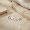 Personalized Name Necklace, 925 Sterling Silver, Two Thicknesses, Gold or Rose Plated - handmade in Israel