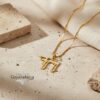 Chai Necklace 14K Solid Gold, Open Outline Hebrew Pendant 20mm, Yellow or White - handmade in Israel