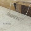 Custom Sterling Silver Name Pendant, Rounded Even-Stroke Font, Gold Plated (40mm) - handmade in Israel