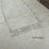 Custom Sterling Silver Name Pendant, Rounded Even-Stroke Font, Gold Plated (40mm) - handmade in Israel