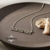 Custom Sterling Silver Name Pendant, Rounded Even-Stroke Font, Gold Plated (40mm) - handmade in Israel