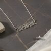 Custom Sterling Silver Name Pendant, Rounded Even-Stroke Font, Gold Plated (40mm) - handmade in Israel