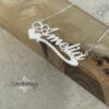 Custom Name Heart Pendant, 925 Sterling Silver, Gold or Rose Gold Plated (40mm) - handmade in Israel