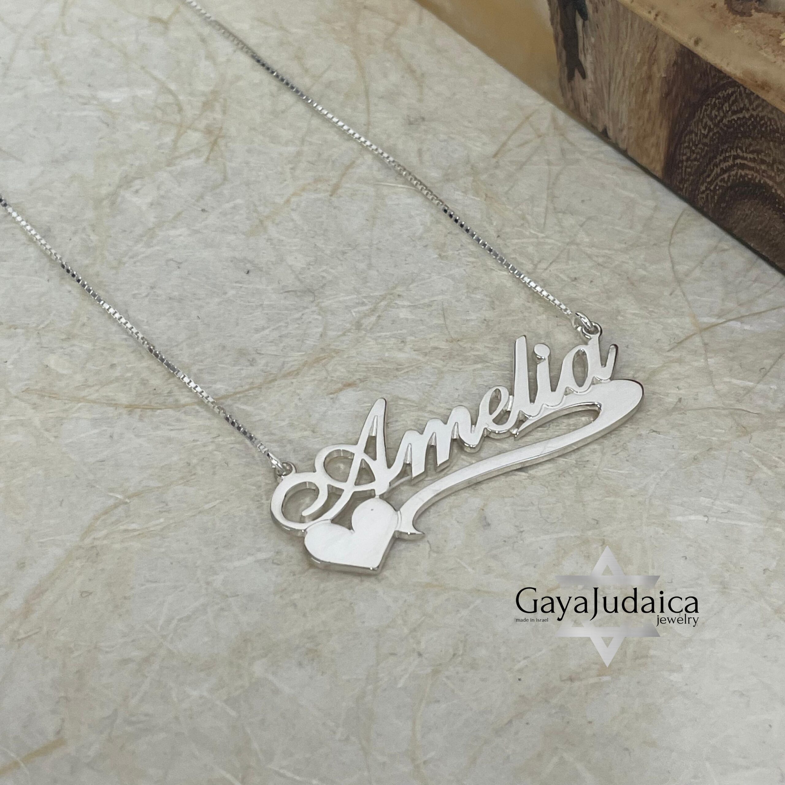 Custom Name Heart Pendant, 925 Sterling Silver, Gold or Rose Gold Plated (40mm) Custom Name Heart Pendant, 925 Sterling Silver, Gold or Rose Gold Plated (40mm)