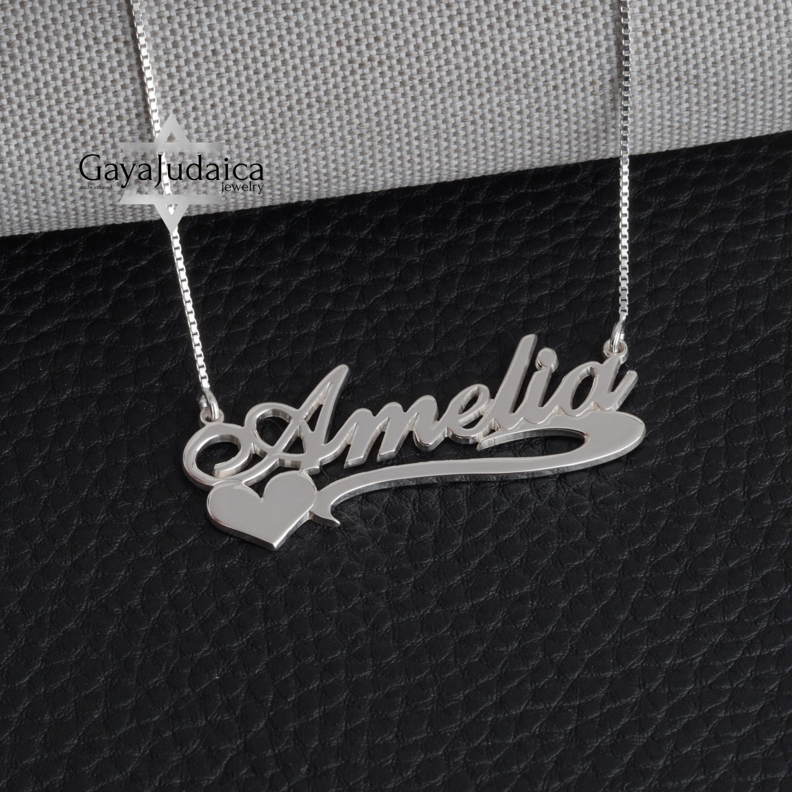 Custom Name Heart Pendant, 925 Sterling Silver, Gold or Rose Gold Plated (40mm) Custom Name Heart Pendant, 925 Sterling Silver, Gold or Rose Gold Plated (40mm)