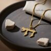 Solid gold Chai pendant, handmade in Israel