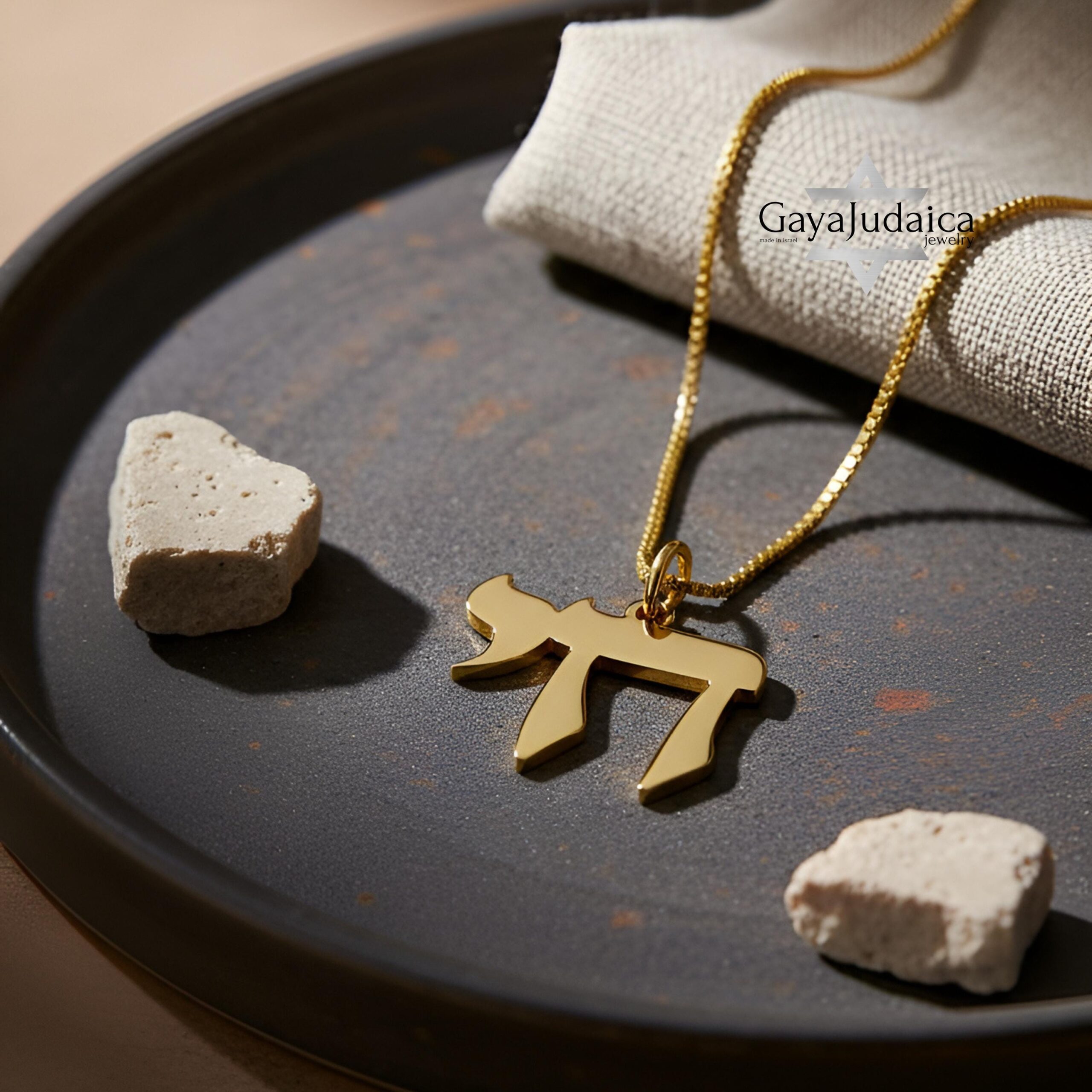 14K Gold Chai Necklace, Solid Gold 0.5mm Jewish Life Pendant 14K Gold Chai Necklace, Solid Gold 0.5mm Jewish Life Pendant