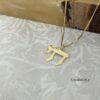 Solid 14K gold Chai pendant, handmade in Israel
