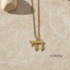 Solid 14K gold Chai pendant, handmade in Israel