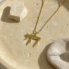 Solid 14K gold Chai pendant, handmade in Israel