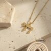 Solid 14K gold Chai pendant, handmade in Israel