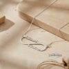 Sterling Silver Infinity Necklace, Two Names, 40mm Pendant (Gold Plated) - handmade in Israel