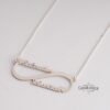 Sterling Silver Infinity Necklace, Two Names, 40mm Pendant (Gold Plated) - handmade in Israel