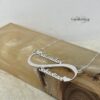 Sterling Silver Infinity Necklace, Two Names, 40mm Pendant (Gold Plated) - handmade in Israel