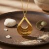 Hebrew Name Teardrop Necklace: Sterling Silver Personalized Mom Jewelry- Mother's Day gifts - handmade in Israel