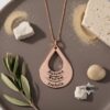 Hebrew Name Teardrop Necklace: Sterling Silver Personalized Mom Jewelry- Mother's Day gifts - handmade in Israel