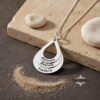 Hebrew Name Teardrop Necklace: Sterling Silver Personalized Mom Jewelry- Mother's Day gifts - handmade in Israel