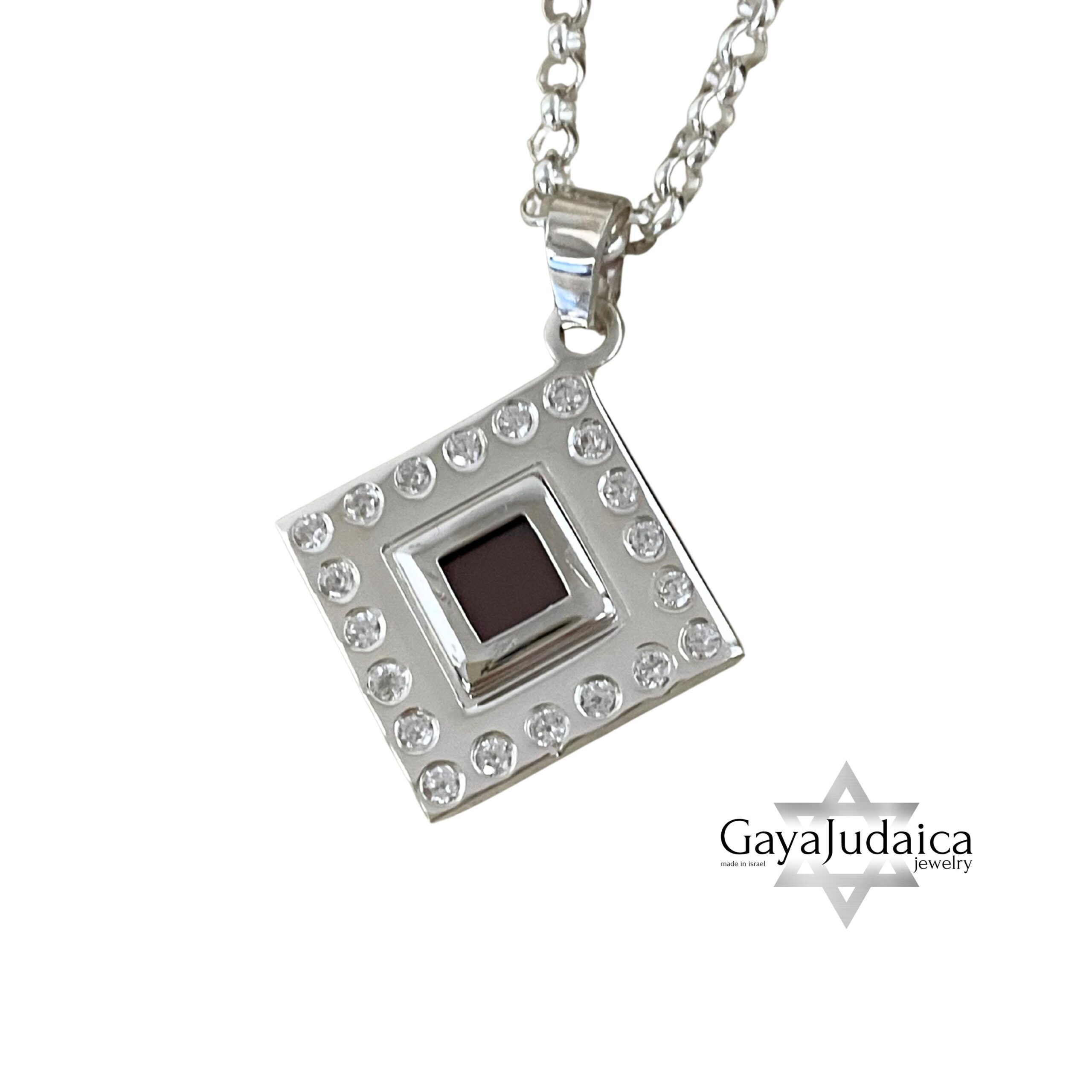 Nano Tanakh Bible Necklace with Zircons, Handmade Jewish Jewelry, Israel Gift Nano Tanakh Bible Necklace with Zircons, Handmade Jewish Jewelry, Israel Gift