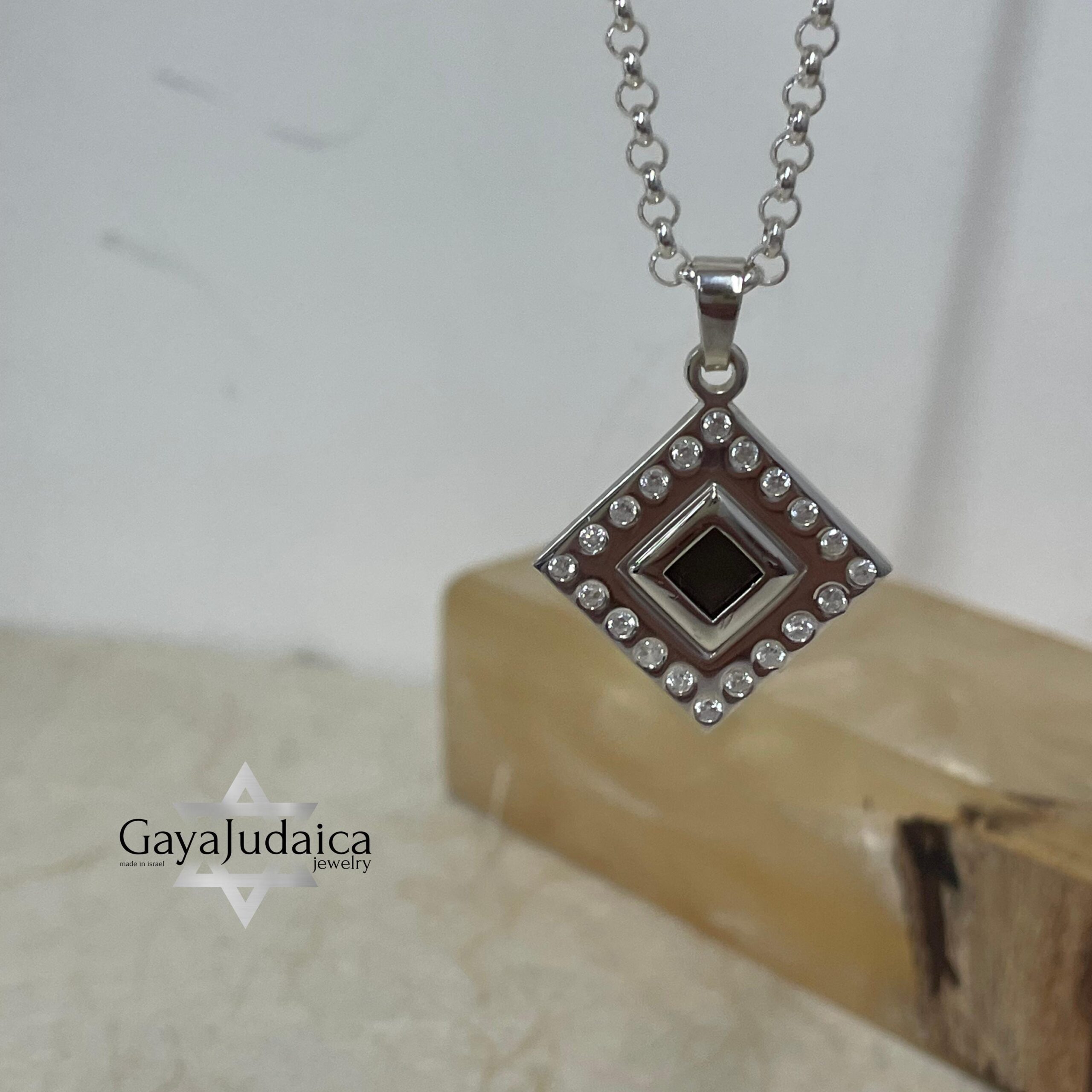 Nano Tanakh Bible Necklace with Zircons, Handmade Jewish Jewelry, Israel Gift Nano Tanakh Bible Necklace with Zircons, Handmade Jewish Jewelry, Israel Gift