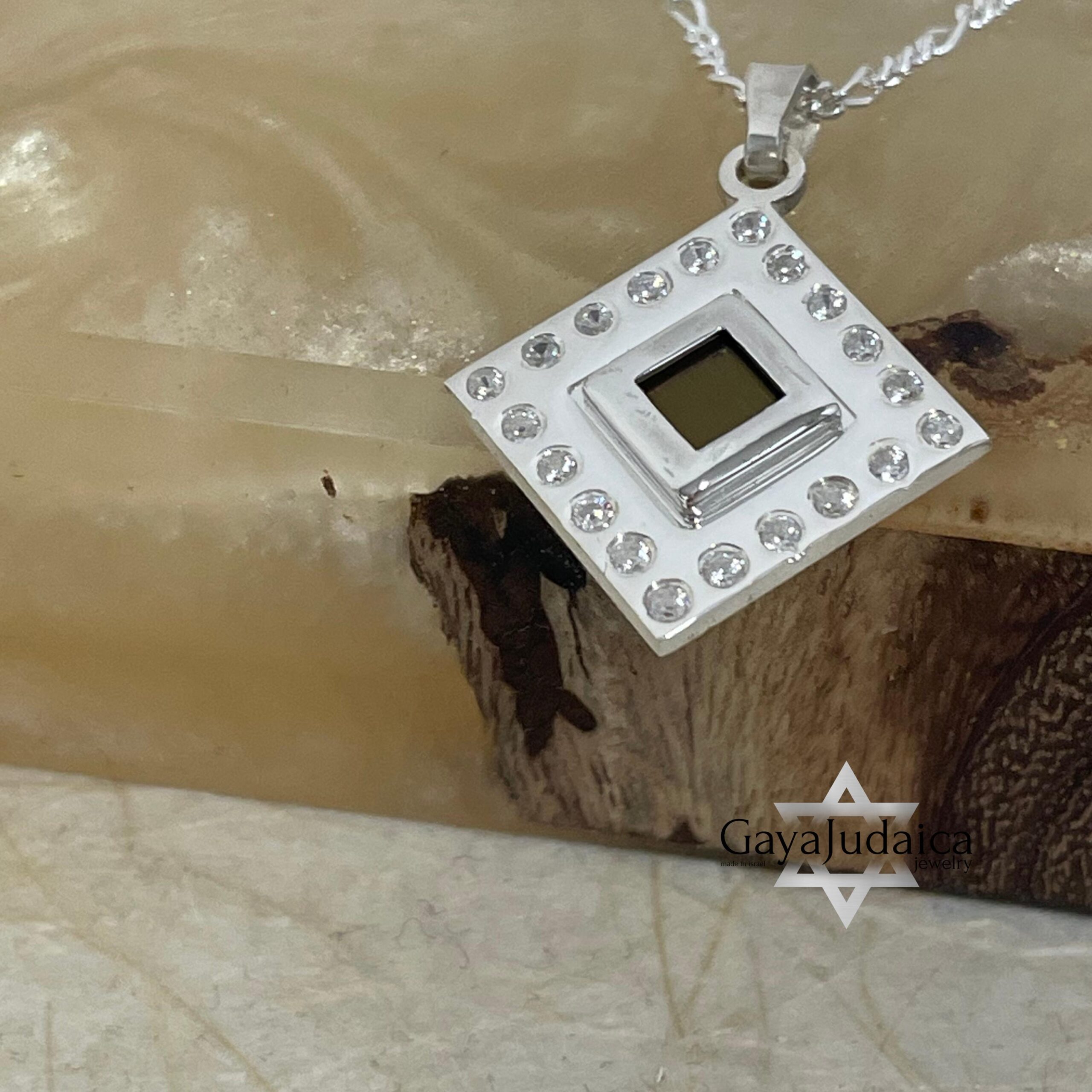 Nano Tanakh Bible Necklace with Zircons, Handmade Jewish Jewelry, Israel Gift Nano Tanakh Bible Necklace with Zircons, Handmade Jewish Jewelry, Israel Gift