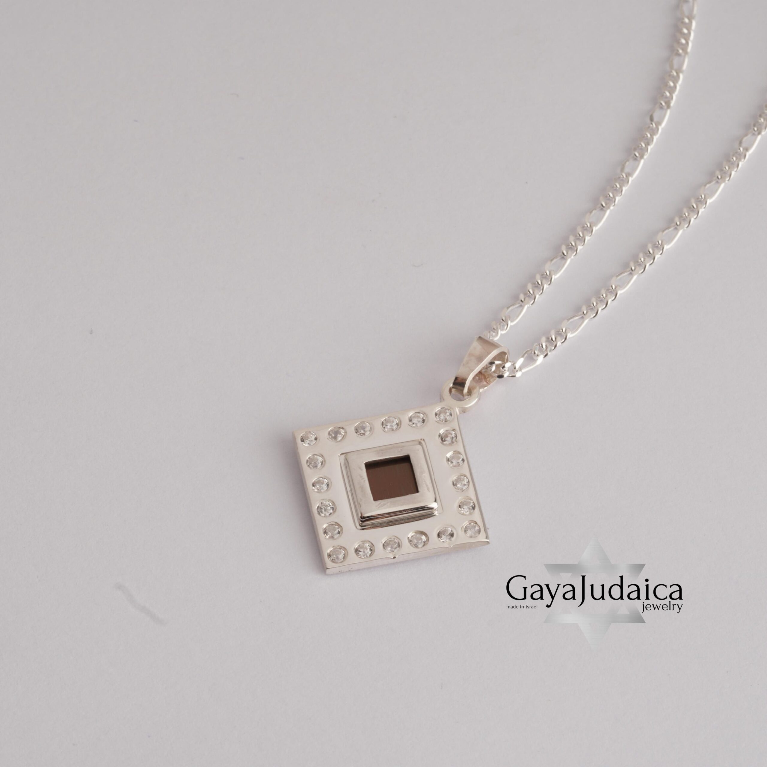 Nano Tanakh Bible Necklace with Zircons, Handmade Jewish Jewelry, Israel Gift Nano Tanakh Bible Necklace with Zircons, Handmade Jewish Jewelry, Israel Gift